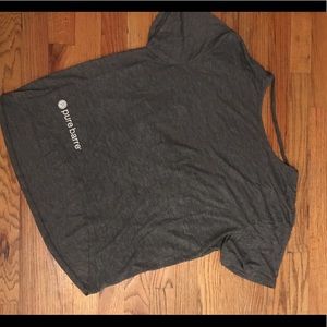 Heather gray Pure Barre brand tee